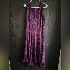 Chic Purple Sleeveless Midi Dress